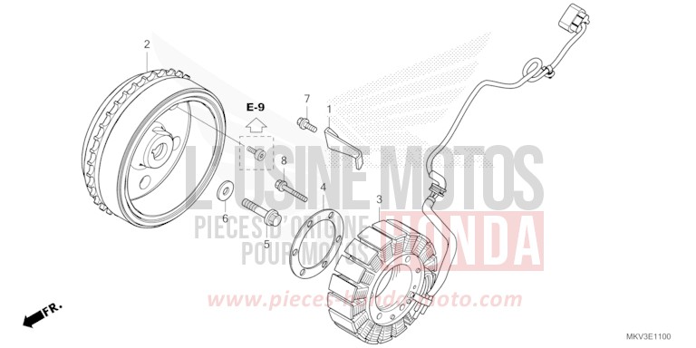 GENERATOR for Forza 750 GRAPHITE BLACK (NHB01) from 2021